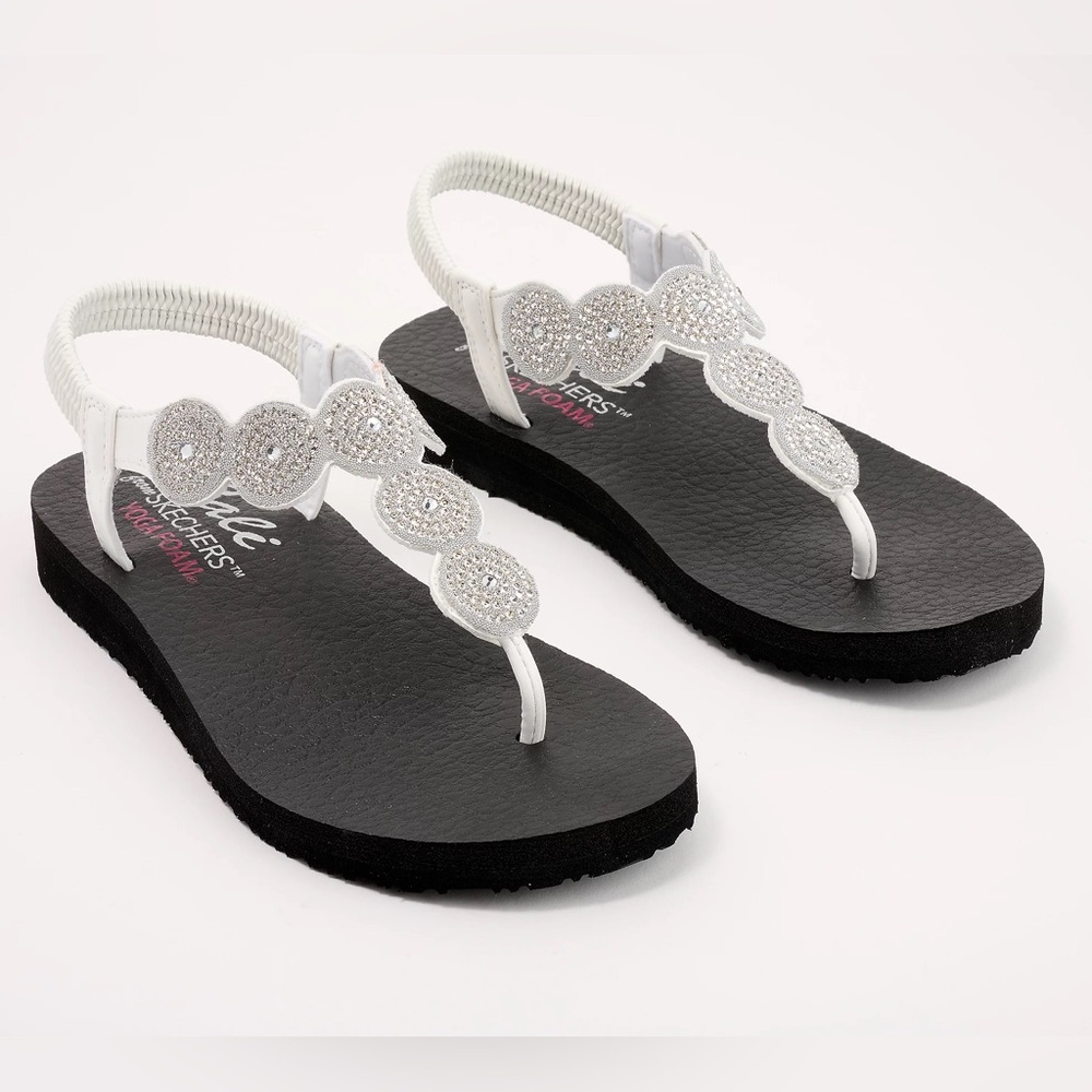 Skechers MEDITATION - STARS & SPARKLE -Rhinestone Slingback Thong womens